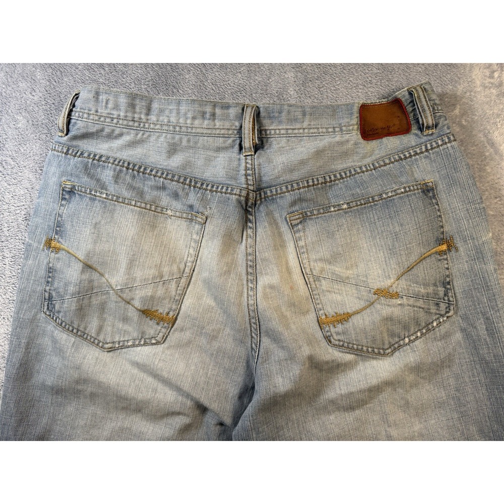 Ecko Unltd. Denim Foundry Low Rise Straight Leg Light Wash Blue Jeans 32 - Picture 5 of 9